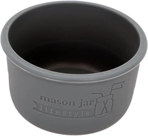 Mason Jar Lifestyle - Fundas de silicona de 4 onzas para proteger bolas pequeñas, Kerr, tarros de conservas acolchados (gris carbón, paquete de 2)