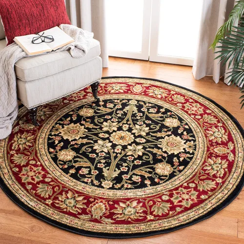 Miniatura 23 de SAFAVIEH Lyndhurst Collection - Alfombra de área de 9 x 12 pies, color marfil y rojo, diseño oriental tradicional, no desprende pelusa y de fácil