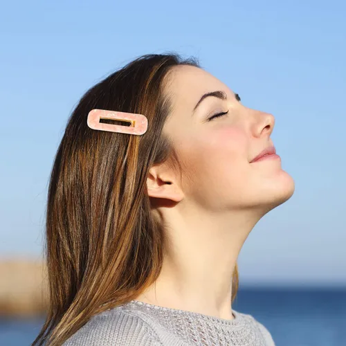 Miniatura 7 de 12 pinzas para el cabello de resina acrílica, pinzas geométricas de cocodrilo, pasadores acrílicos coloridos para mujeres, adolescentes y niñas
