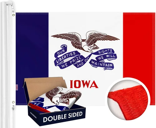 Miniatura 15 de G128 Bandera del Estado de Alabama 3 x 5 pies Serie Double ToughWeave de doble cara con costura de 210D de poliéster Rayas cosidas