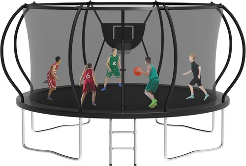 Miniatura 10 de KOFUN Tranpoline Outdoor 16FT 14FT 12FT 10FT 8FT Tranpoline with Basketball Hoop 1500LBS & ASTM Approved & Easy Install, Recreational Tranpolines