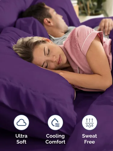 Miniatura 5 de Sábanas King con bolsillo extra profundo, sábanas transpirables y refrescantes de 4 piezas, juego de sábanas de lujo para hotel, suaves, sin arrugas