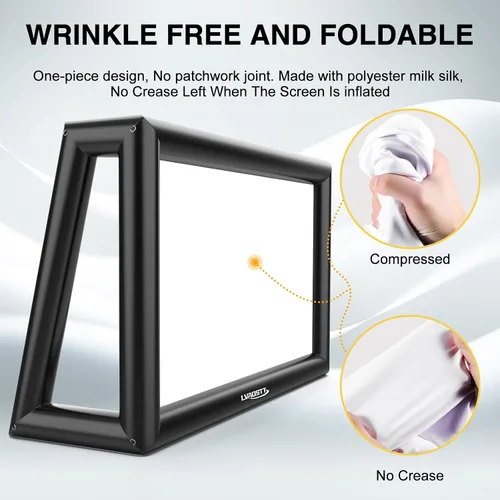 Miniatura 3 de Pantalla de Proyector Inflable, Pantalla de Película Inflable de 30 Pies para Exteriores, Diseño de Una Pieza de Fácil Instalación con Proyección
