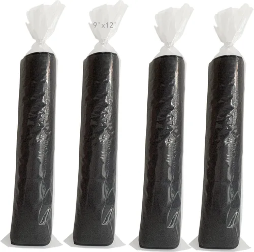 Miniatura 10 de 4 bolsas de almacenamiento de plástico transparente enrolladas para alfombras con 10 lazos, se adapta a alfombras de hasta 6 x 9 pies, resistente