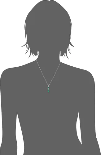 Miniatura 2 de Tienda Collection Womens Sterling Silver Created Gemstones Four Stone Pendant Necklace