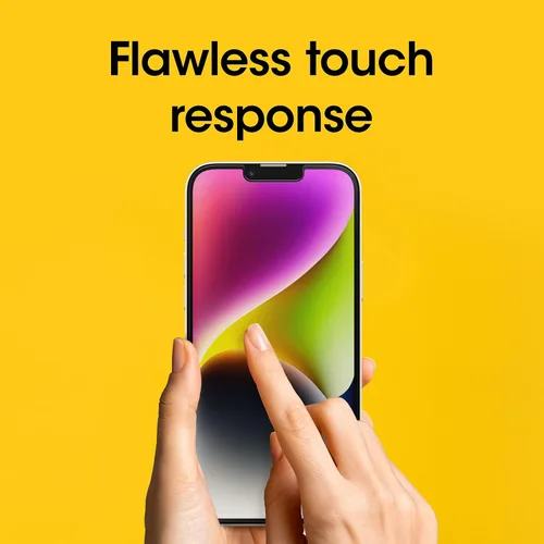 Miniatura 6 de OtterBox Protector de pantalla de vidrio de confianza para iPhone 14 Plus y iPhone 13 Pro Max, respuesta táctil impecable, resistente a las huellas