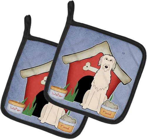 Miniatura 108 de Caroline's Treasures BB2894PTHD Dog House Collection Chow Chow Chow - Par de soportes para ollas, 7.5HX7.5W, multicolor 4-Azul