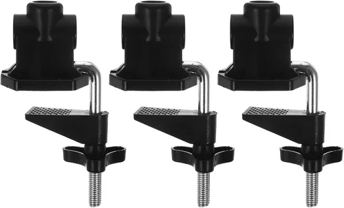 YARNOW 3 unids brazo mesa mesa uso accesorios Swing Re base dormitorio vise artesanía lámpara escritorio fijo clip negro clip soporte hotel metal