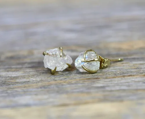 Miniatura 35 de Pendientes de tuerca de piedra preciosa cruda, idea de regalo para el día de la madre, graduación, moda de verano