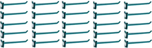 Miniatura 11 de JSP Manufacturing Ganchos de plástico verde azulado para garaje/herramientas/almacenamiento/organización/joyería/manualidades - 2 pulgadas, 4