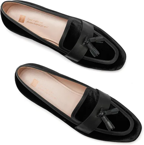 Miniatura 6 de Mocasines para mujer, zapatos planos de cuero casuales para mujer