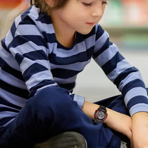 Miniatura 2 de Reloj analógico para niños reloj para niños de 6 a 15 años reloj digital para deportes al aire libre multifuncional con cronógrafo LED 50 M