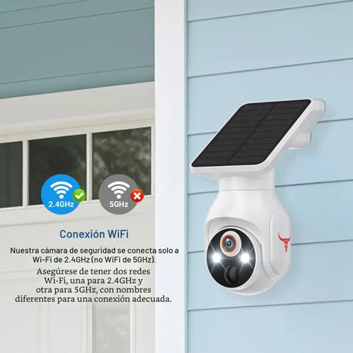 Miniatura 7 de Cámara de seguridad de 1080p inalámbrica con panel solar, detección humana AI, audio de 2 vías, visión nocturna a color, solo WiFi de 2.4G