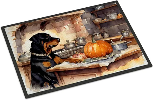 Miniatura 113 de Caroline's Treasures DAC1720MAT Affenpinscher - Tapete de otoño para cocina, con calabazas, 18 x 27 pulgadas, tapete para puerta delantera
