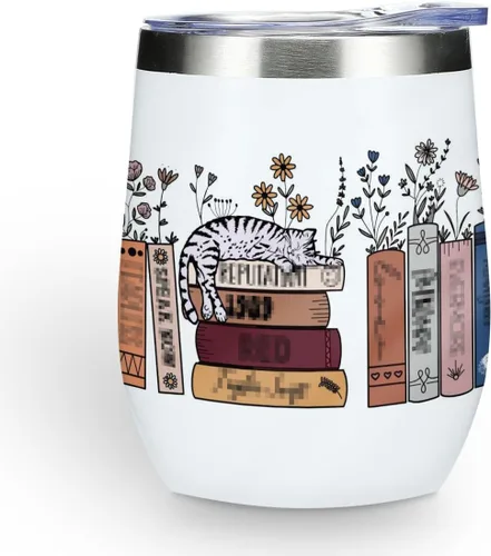 Miniatura 8 de Vaso inspirado en decoración de libros, regalos para amantes de los libros, taza de café con tapa para mujeres, mamá, niñas, hermana, amistad