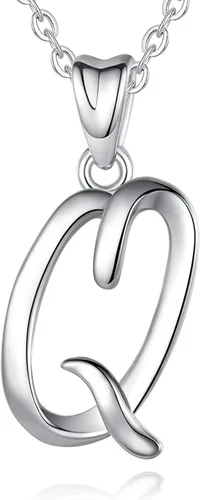 Miniatura 84 de EUDORA Collares de plata esterlina con inicial para mujer, regalos clásicos de 26 letras sin cuello para niñas, hermana, madre hija, cadena de 18