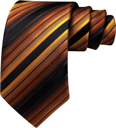 Miniatura 129 de Barry.Wang Juego de corbatas para hombre, corbata de seda a rayas, tejido a cuadros, gemelos formales, negocios, boda