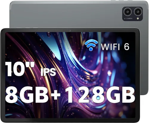 Miniatura 10 de Azeyou 2025 Tablet Android 14 Actualizada, Tablet de 10.1 Pulgadas Procesadores Octa-Core con 8GB RAM 128GB ROM, Pantalla Táctil IPS, Wi-Fi 6, BT
