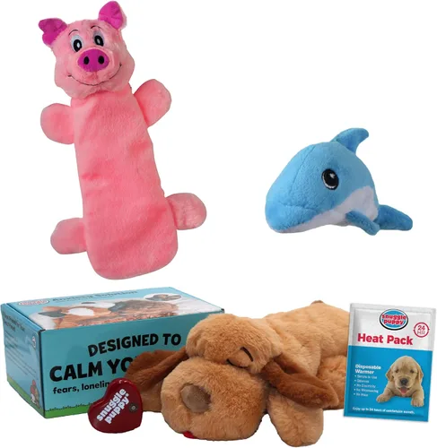 Miniatura 9 de Snuggle Puppy - Juguete original para cachorros con pulso y paquete de calor de sensación real, ayuda calmante para dormir para la ansiedad