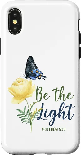 Miniatura 5 de Bible Verse Butterfly Flower Be The Light Matthew 5:14 Case for iPhone 16