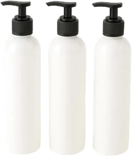 Miniatura 33 de Royal Massage Botella con bomba tipo bala de 8 onzas, aceite de masaje, loción, jabón, dispensador de champú, PET sin BPA con bomba de bloqueo Verde