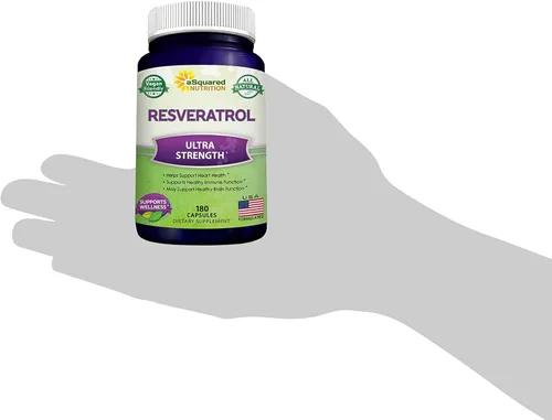 Miniatura 9 de 100% Resveratrol Natural - 1000mg Por Porción Fuerza Máxima (180 Cápsulas) Suplemento Antioxidante, Píldoras de Trans-Resveratrol para la Salud