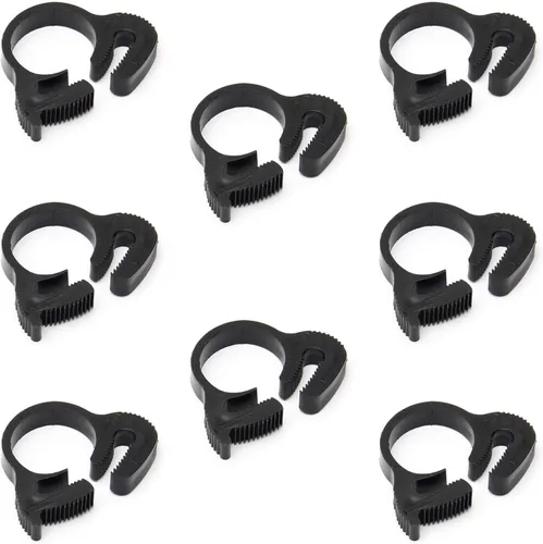 Miniatura 35 de Abrazaderas de manguera de agarre de 0.484-0.559 in de nailon ajustable de plástico resistente rápido doble agarre para fontanería, aplicaciones