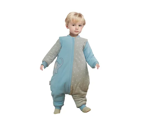 Miniatura 11 de Saco de dormir para niños pequeños con pies Tog 2.5 Saco de dormir para bebé con pierna manta móvil de manga larga para caminar, Rosa