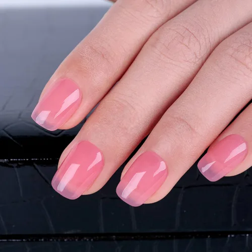 Miniatura 3 de Esmalte de uñas en gel color rosa transparente, 15ml, color rosa translúcido Jelly, esmalte de uñas en gel UV/LED que se absorbe para manicura