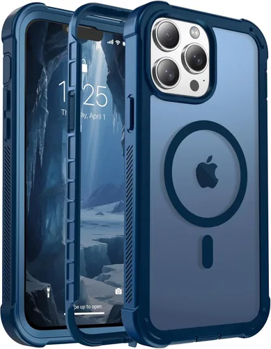 Miniatura 11 de jaroco - Funda magnética compatible con MagSafe para iPhone 11 de 6.1 pulgadas; protección de grado militar contra caídas, de doble capa