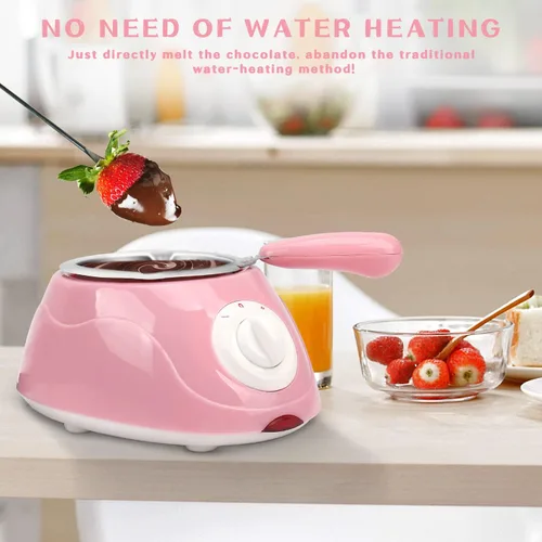Miniatura 3 de Juego de fondue de fusión, mini olla eléctrica de chocolate, olla de fondue de queso, fuente de fondue de chocolate, máquina calentadora