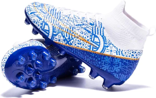 Miniatura 4 de Boys Girls Soccer Cleats Indoor Soccer Shoes High Top Training Youth Football Cleats Outdoor Soccer Shoes
