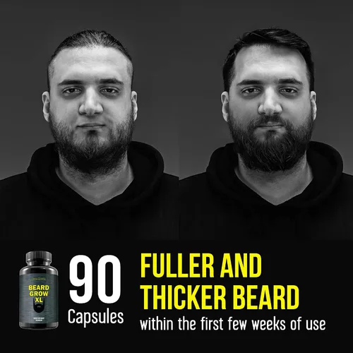 Miniatura 5 de Beard Grow XL Suplmento para vello facial Las vitaminas N 1 para el crecimiento del vello en hombres Para una barba más gruesa y más tupida