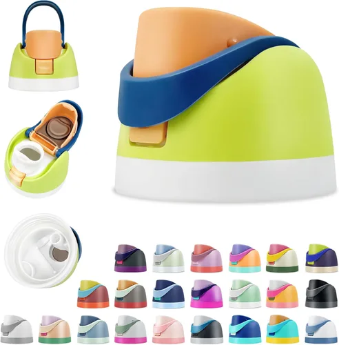 Miniatura 14 de Tapa de repuesto compatible con botella de agua Owala FreeSip a prueba de fugas, tapa abatible reutilizable, accesorio para vasos de 16 onzas, 24