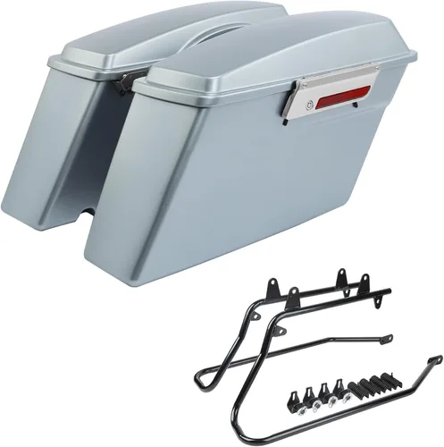 Miniatura 32 de SLMOTO Alforjas rígidas para Harley Electra Road King Glide 1994-2013 peltre Denim