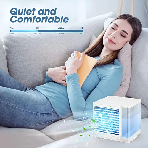 Miniatura 4 de OCROUKI Aire acondicionado portátiles mini enfriador de aire de escritorio con tanque de agua de 271fl oz alimentación por USB aire acondicionado