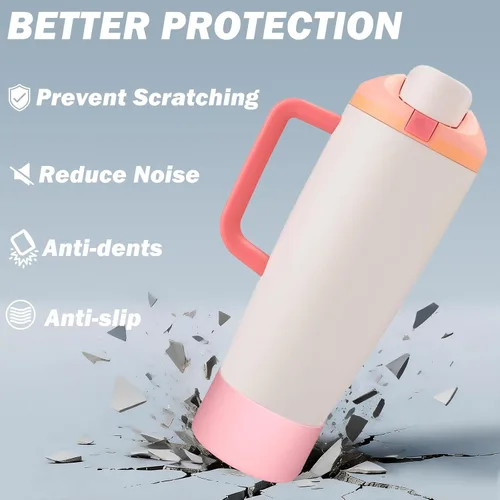 Miniatura 6 de WK IEASON 2PCS Protective Silicone Boots Compatible with Owala FreeSip Sway 30oz 40oz Bottles and 40oz Tumblers, Anti-Slip Bottom Cover Boot for 2