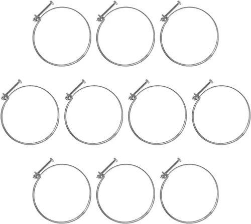 Miniatura 14 de POWERTEC 70216 Abrazadera de manguera de doble alambre de 3 pulgadas con perno, abrazaderas de manguera ajustables para colector de polvo, manguera