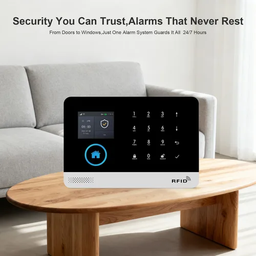 Miniatura 2 de LWOHSI Sistema de Seguridad para el Hogar, Sistema de Alarma Inalámbrico con Sensores de Puerta/Ventana/Movimiento, Sirena Fuerte, GSM 4G