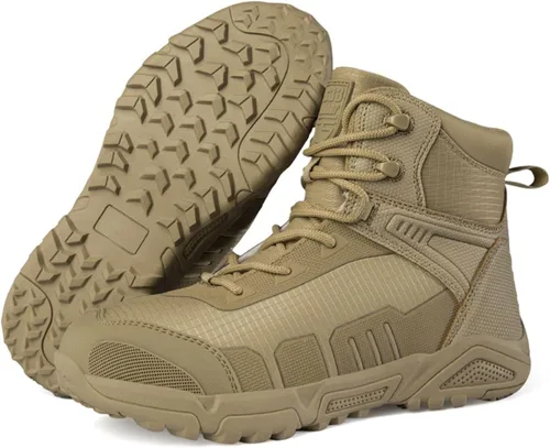 Miniatura 2 de Botas tácticas militares para hombre, ligeras, transpirables, impermeables, para senderismo, botas de combate, botas de trabajo