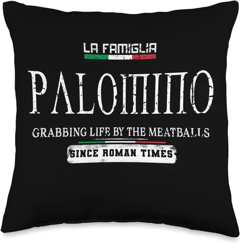 Italia La Famiglia Palomino Grabbing Life By The Meatballs Throw Pillow