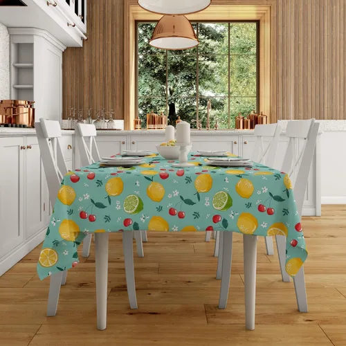 Miniatura 10 de EVERYDAY LUXURIES Mantel redondo impermeable de 60 pulgadas, resistente a las manchas y a las arrugas, mantel decorativo de vinilo de calibre 3.6