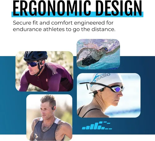 Miniatura 3 de H2O Audio TRI 2 Multisport - Auriculares impermeables de conducción ósea de oído abierto, Bluetooth 5.3 para correr y ciclismo, modo MP3
