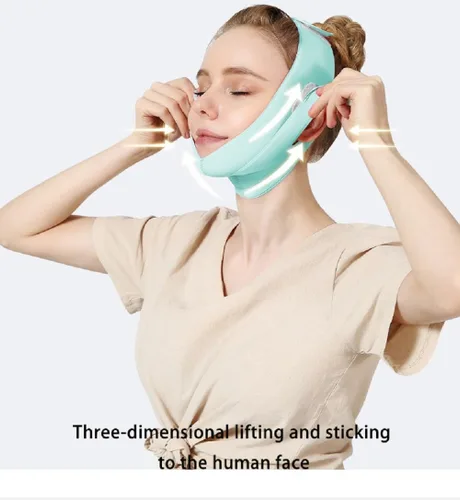 Miniatura 2 de Serena.H Máscara facial para dormir, mascarilla reutilizable en forma de V y barbilla, máscara de elevación de línea en V, encogimiento de doble Azul