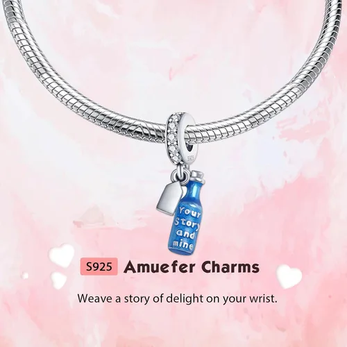 Miniatura 53 de Amufer S925 Charms for Women, compatible with Pandora Bracelets and Necklaces, Jewelry Gift