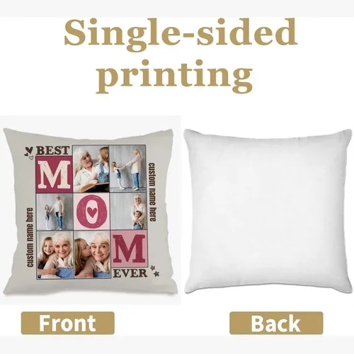 Miniatura 2 de Personalized One Picture Pillow Cover with Custom Text Allowing You to Create a Memorable Cushion Design That fits Your Sofa or Bedroom While