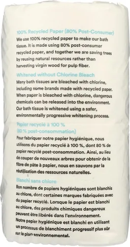 Miniatura 4 de 365 by Whole Foods Market, Papel de baño 100% reciclado, ultra fuerte, 260 hojas por rollo, 6