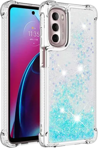 Miniatura 3 de Funda compatible con Motorola Moto G Stylus 2022, con purpurina, líquida, bonita funda transparente para teléfono, flotante, arenas movedizas, a