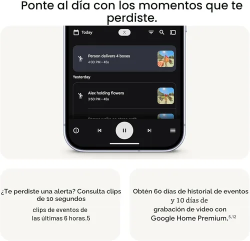 Miniatura 8 de Google Timbre Nest (cableado, 3ª generación), video 2K y géminis, vista en vivo, visión nocturna, audio bidireccional, funciona con Google Home, Lino