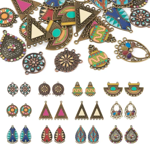 Miniatura 13 de Pandahall - Colgantes de araña de aleación tibetana para hacer joyas y collares